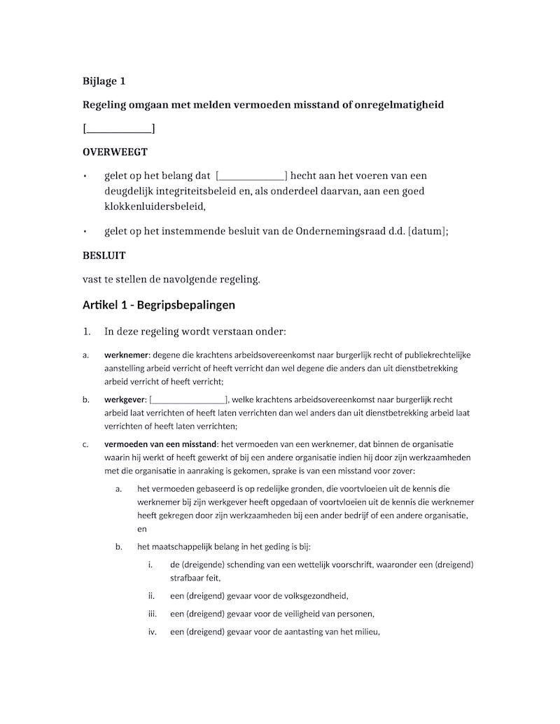 Voorbeeld van document, pagina 1